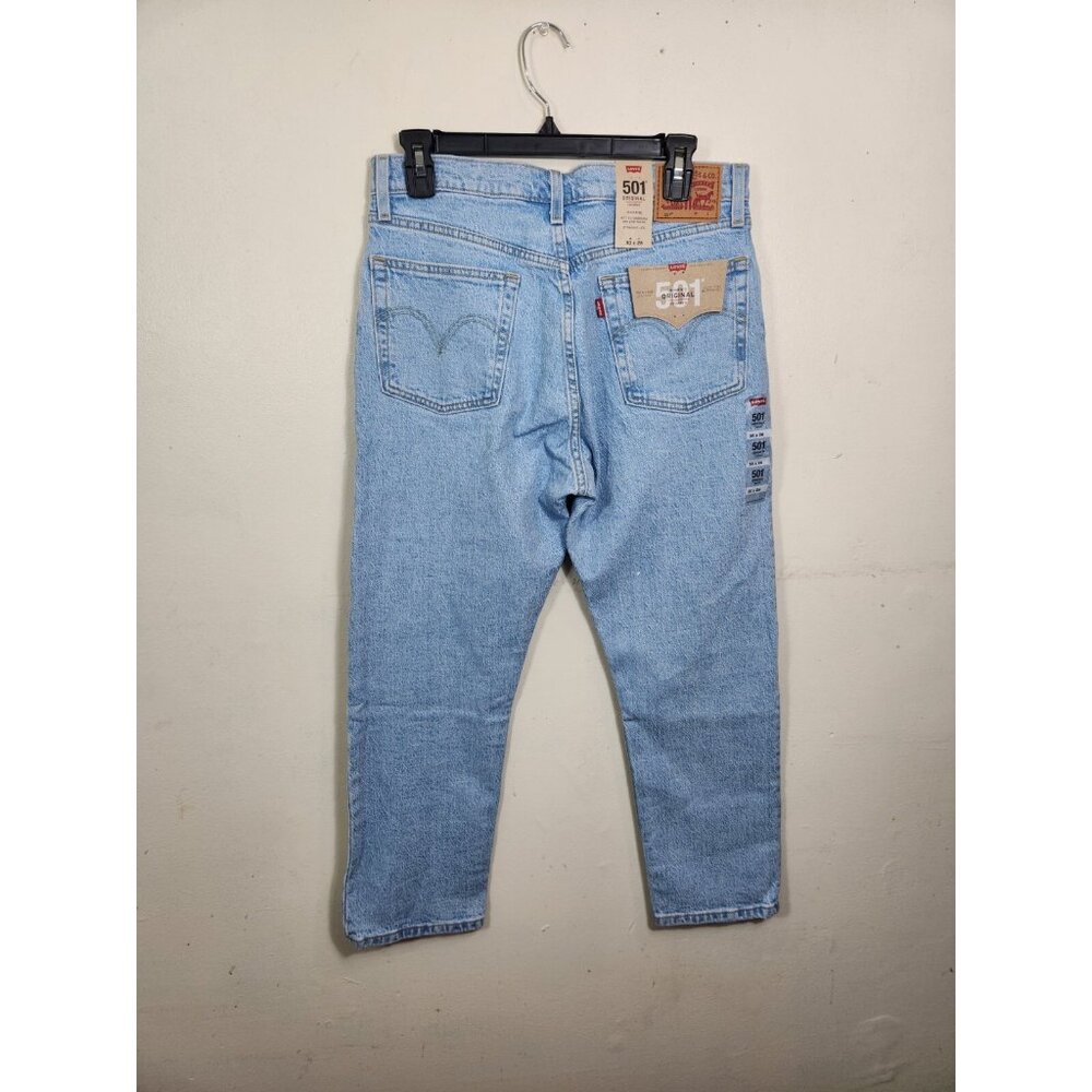 Levi's 501 Women's Size 30x26 Jeans Blue High Rise Cropped Straight Leg (27 - Picture 2 of 9